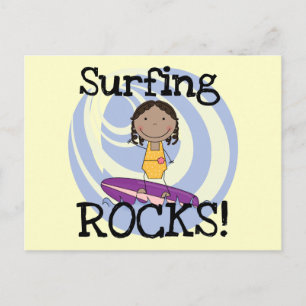 Carte Postale Surfing Rocks African American Girl Tshirts