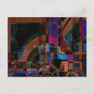 Carte Postale Surgir de l'obscurité Abstrait