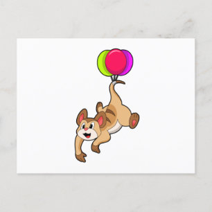 Carte Postale Suricate avec ballon