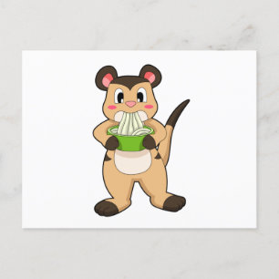 Carte Postale Suricate avec Ramen
