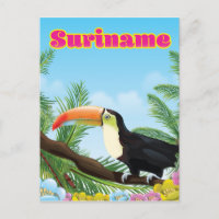 Suriname paradis sud-américain affiche de voyage