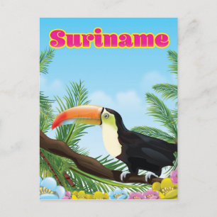 Carte Postale Suriname paradis sud-américain affiche de voyage