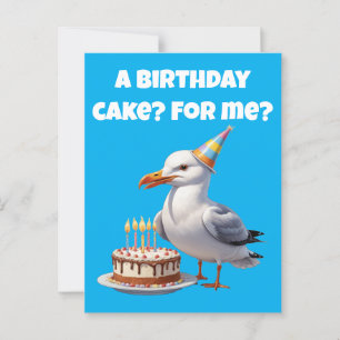 Carte Postale Surprise d'anniversaire de Mouette – Gâteau en dan