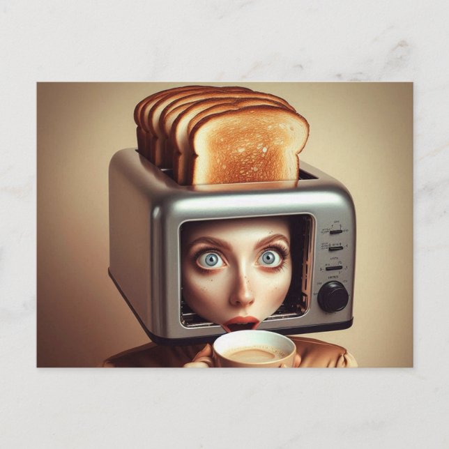 Carte Postale Surreal Breakfast Woman (Devant)