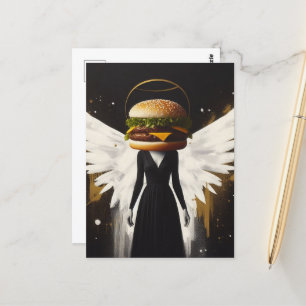 Carte Postale Surreal Cheeseburger Angel