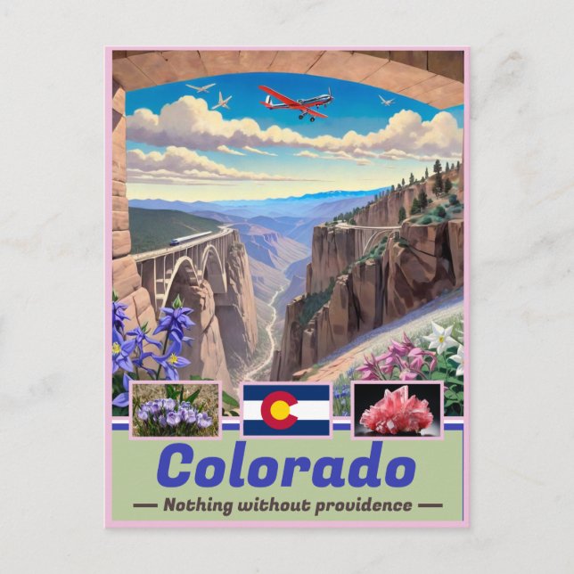 Carte Postale Surreal Colorado Essence : State Emblem Keepsaké (Devant)