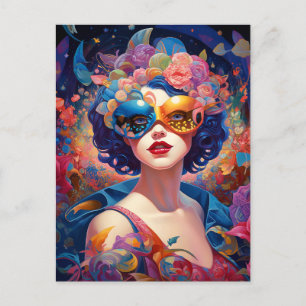 Carte Postale Surreal Lady Imaginaire Art