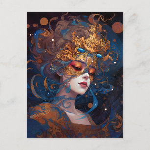 Carte Postale Surreal Lady Imaginaire Art