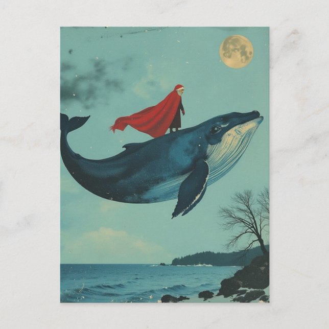 Carte Postale Surreal Santa and the Whale (Devant)
