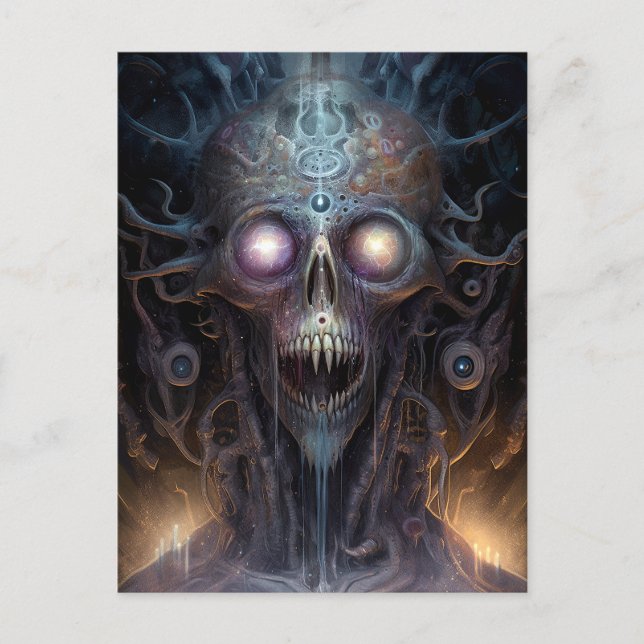 Carte Postale Surreal Skull Gothique Horror Art (Devant)