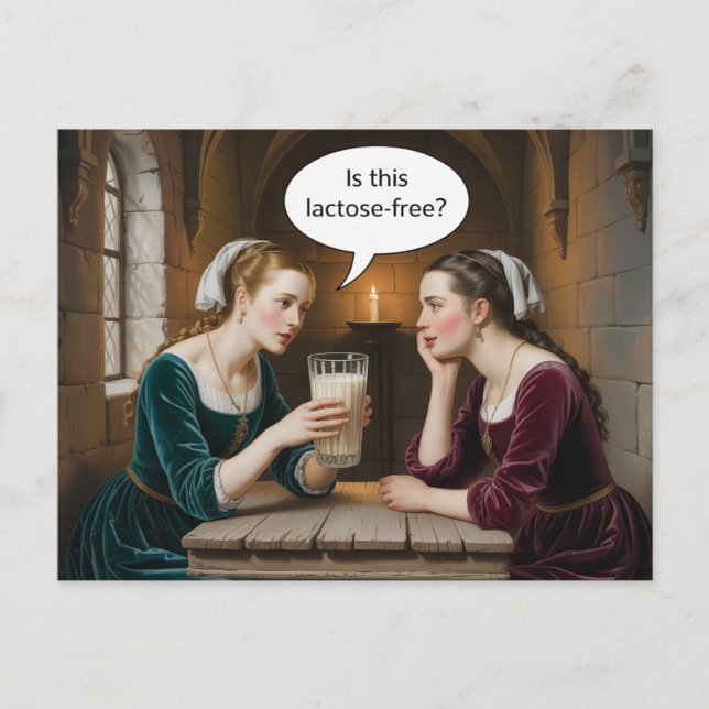 Carte Postale Surreal Women and Milk Est-ce sans lactose? (Devant)