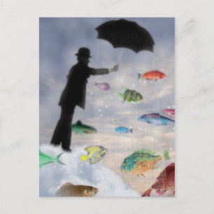 Carte postale surréaliste de zodiaque de Verseau