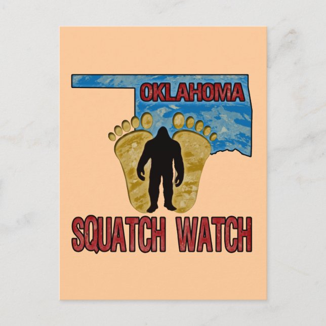 Carte Postale Surveillance de squatch de l'Oklahoma (Devant)