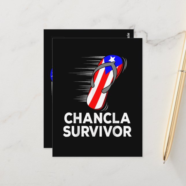 Carte Postale Survivant de la chancla (Devant/Arrière en situation)