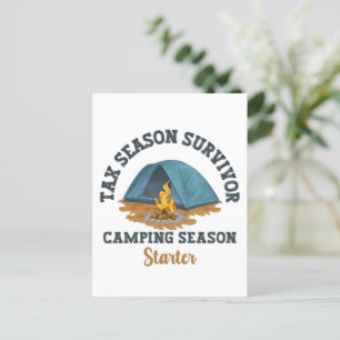 Carte Postale Survivant de la saison fiscale, Camping Season Sta