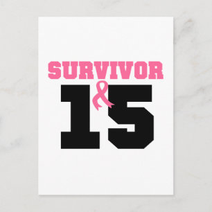 Carte Postale Survivant du cancer du sein 15 ans