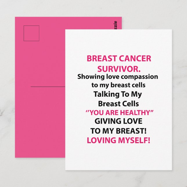 Carte Postale Survivante du cancer du sein (Devant / Derrière)
