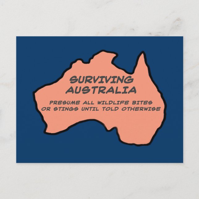 Carte Postale Survivre en Australie (Devant)