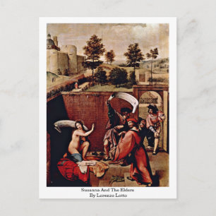 Carte Postale Susanna Et Les Anciens De Lorenzo Lotto
