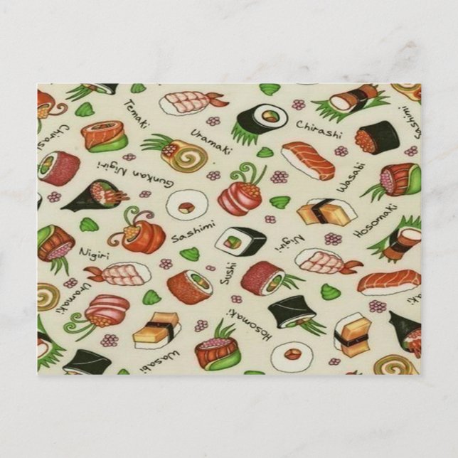 Carte Postale Sushi (Devant)