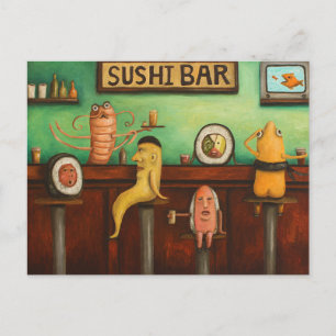 Carte Postale Sushi Bar