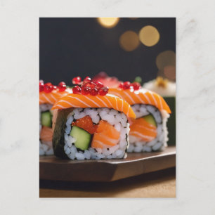 Carte Postale sushi bokeh