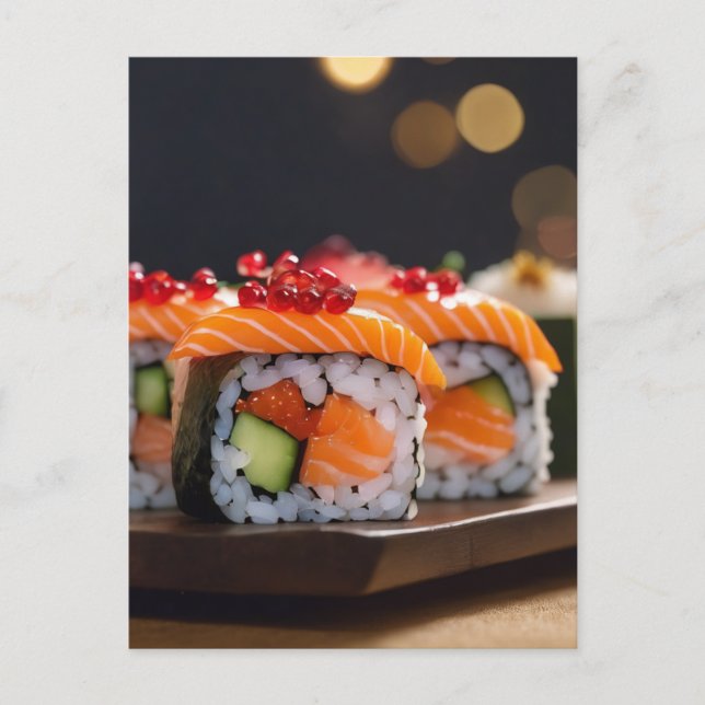 Carte Postale sushi bokeh (Devant)