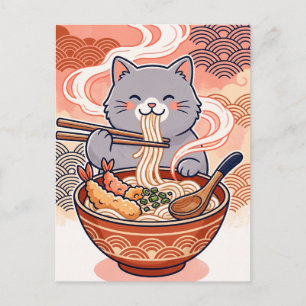 Carte postale Sushi Cat