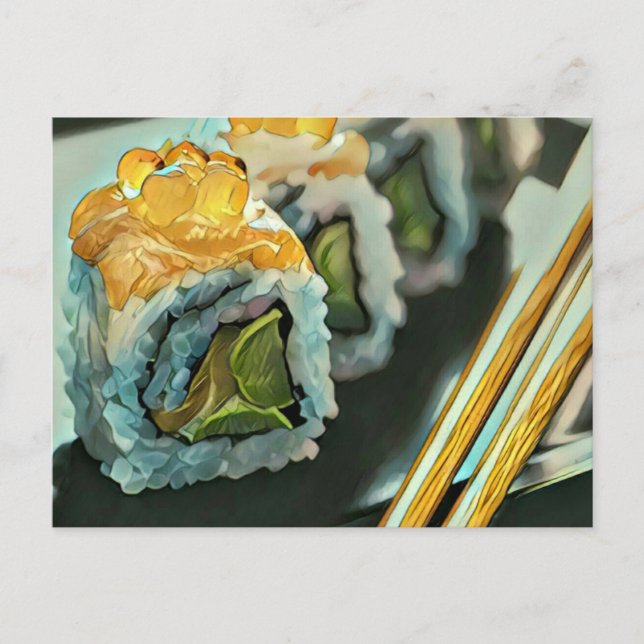 Carte Postale sushi japonais (Devant)