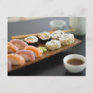 Carte Postale Sushi japonais traditionnel