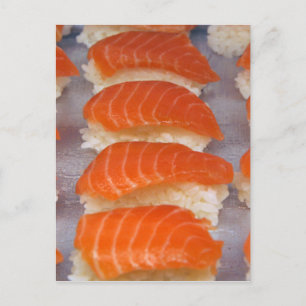 Carte Postale Sushi saumon - Sashimi