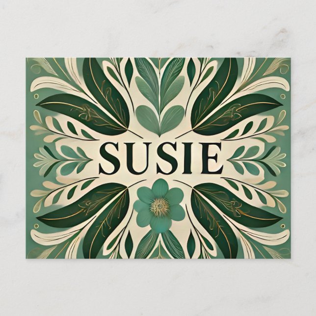 Carte Postale SUSIE ~ Pastels qui dégoulinent ~ Conception fract (Devant)
