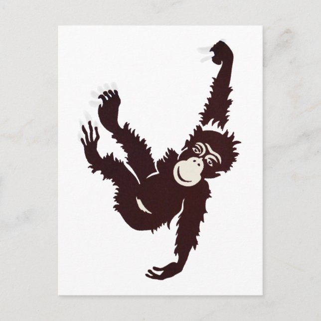 Carte Postale Suspendre le singe (Devant)