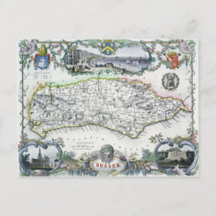 Carte Postale Sussex, gravée par W. Schmollinger
