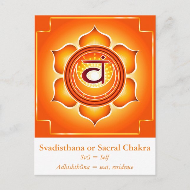 Carte postale Svadisthana ou Sacral Chakra (Devant)