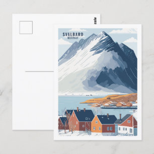 Carte Postale Svalbard Norvège Lieu de voyage célèbre
