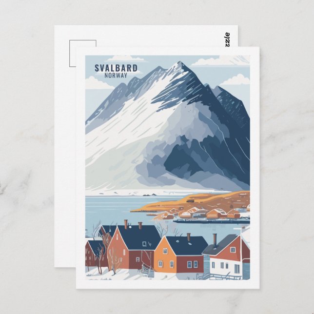 Carte Postale Svalbard Norvège Lieu de voyage célèbre (Devant / Derrière)