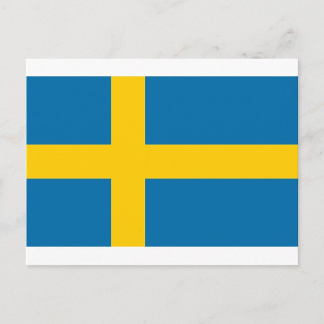 Carte Postale Sveriges Flagga - Drapeau suédois - Drapeau suédoi (Devant)