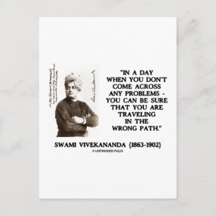 Carte Postale Swami Vivekananda Voyageant Sur Un Mauvais Chemin