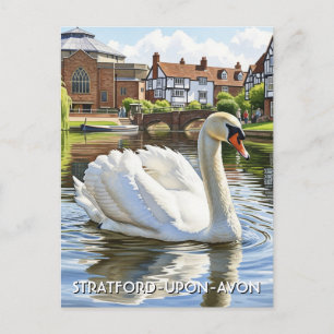 Carte Postale Swan à Stratford-Upon-Avon Angleterre Voyage