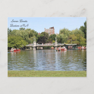 Carte Postale Swan Boats, Boston, MA, photographie