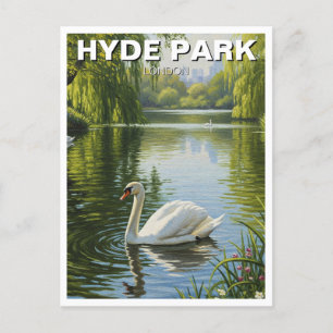 Carte Postale Swan in Hyde Park Londres Royaume-Uni Voyage