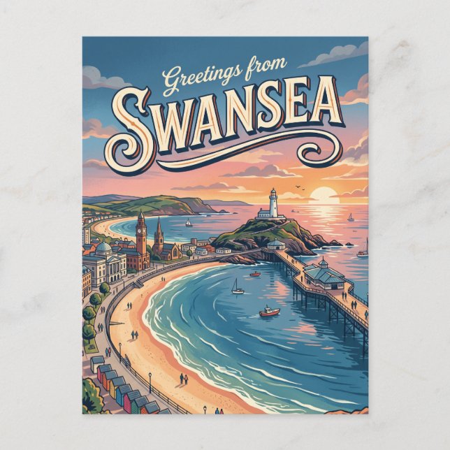 Carte Postale Swansea Royaume-Uni (Devant)
