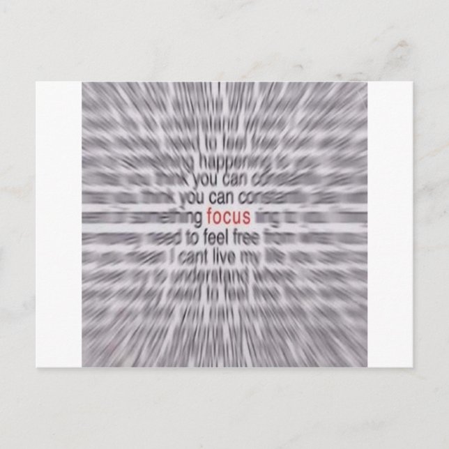 CARTE POSTALE SWAY "FOCUS" (Devant)