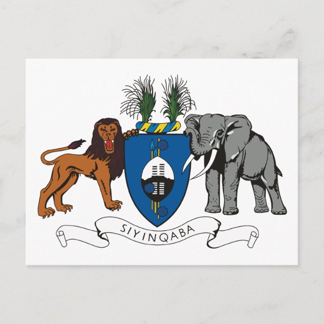 Carte postale Swaziland Armoiries (Devant)