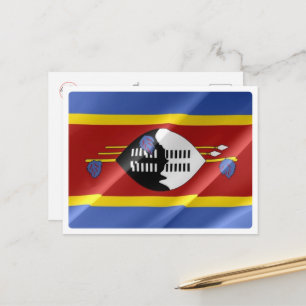 Carte Postale Swaziland - Drapeau qui flotte -