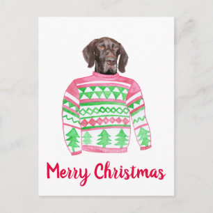 Carte Postale Sweater Glossy Grizzly Ugly Christmas