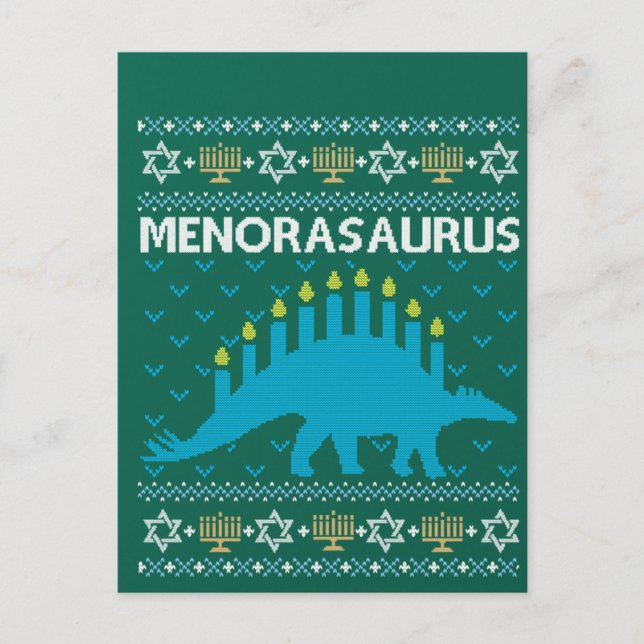 Carte Postale Sweater, Menorasaurus, Dinosa juif (Devant)