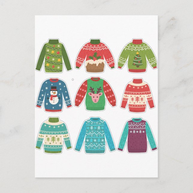 Carte Postale Sweaters moches, Noël, Fêtes (Devant)