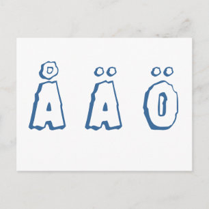 Carte Postale Swedish letters